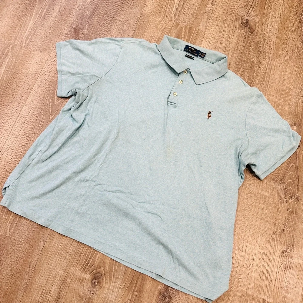 Polo Ralph Lauren Polo Mens XL Light‎ Blue Classic Fit Short Sleeve Polo Shirt